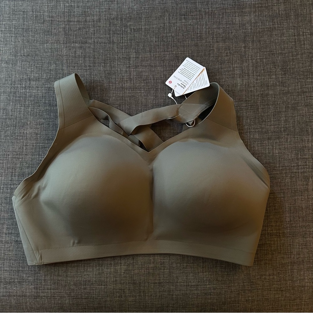 NWT Lululemon Enlite Weave bra, Grey Sage, 38DD/E